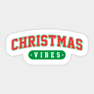 Christmas Vibes Varsity Sticker